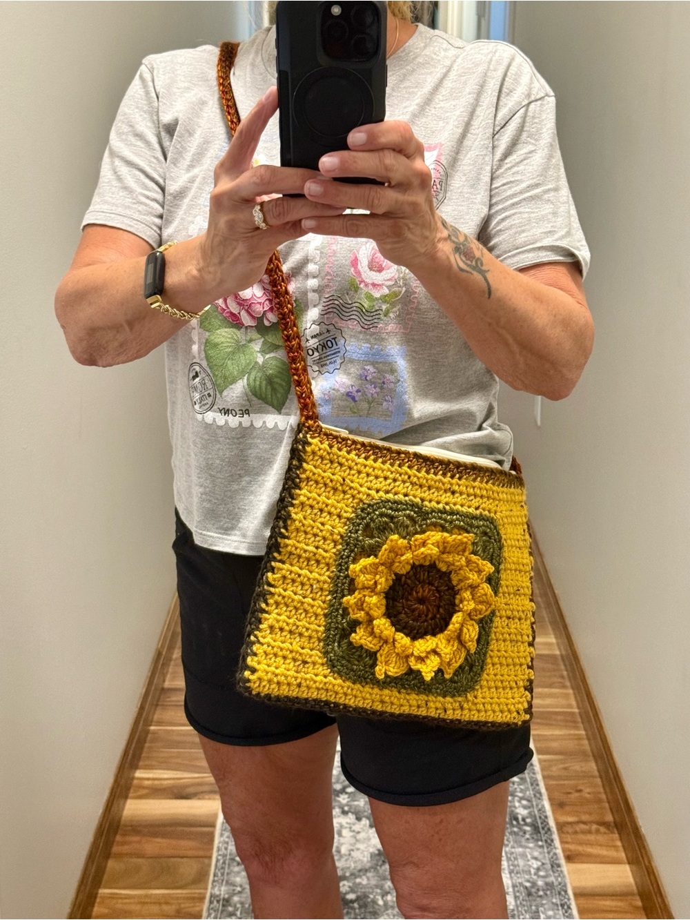 Handmade Sunflower Crochet Crossbody Bags All 3 for one price! - Picture 10 of 16